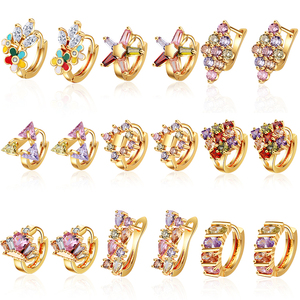 עגיל הסיטונאי עגיל סיטונאי חרושת עגיל laxmi, 2019 עגילים חדשים, עגילי יהלומים מעוקבים - Product Image 5