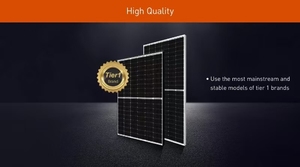 Sistema de Energía Solar Híbrido SUNPLUS de 10kW con Paneles de Silicio Policristalino y Monocristalino, MPPT y Batería de Iones de Litio para el Hogar - Product Image 5