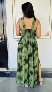 Vestido largo estampado vintage de una pieza para mujer, Vestido largo de algodón ligero, estampado digital personalizado - Product Image 4