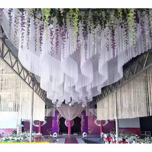 Fourniture de mariage de luxe IFG 80cm de haut rideaux de scène de plafond suspendus décorations de mariage élégantes - Product Image 6