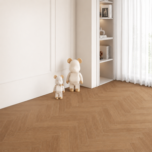 Plancher SPC moderne 8 mm étanche à chevrons européens, système de pose à clipser, en vinyle, idéal pour les mariages - Product Image 2