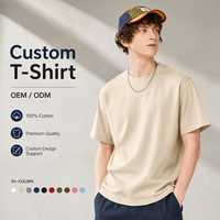 T-shirt uni en coton de haute qualité 220 g/m², impression 3D personnalisée, t-shirts pour hommes grandes tailles, vêtements streetwear, mode urbaine