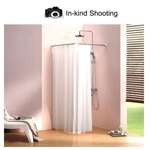 Wholesale Hot Sale Stainless Steel L Style Shower <b>Curtain</b> Rod Oval <b>Chrome</b> Shower <b>Curtain</b> - Product Image 6