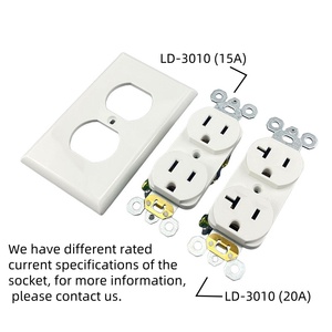 Enchufe de Pared Dúplex Estándar Americano NEMA5-15R 15A 125V / Certificación <span class=keywords><strong>CUL</strong></span> Clasificación IP23 Construcción de Cobre y PC Blanco - Product Image 4