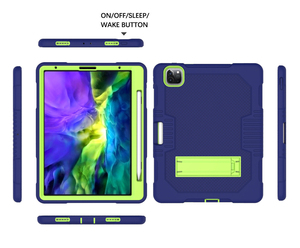 เคสแท็บเล็ตกันกระแทก,สำหรับ <span class=keywords><strong>iPad</strong></span> <span class=keywords><strong>Pro</strong></span> <span class=keywords><strong>12.9</strong></span>นิ้ว<span class=keywords><strong>2018</strong></span>/ 2020/2021พร้อมที่ใส่ดินสอทนทานเกราะมีขาตั้ง - Product Image 5