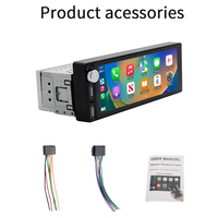 Autoradio Universel Android Auto 1 Din 6,86 Pouces, Carplay Sans Fil Écran Tactile, Lecteur MP5 Tuner Radio Android Mirror Link