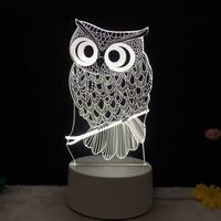 Lampe de nuit 3D à illusion d'optique LED 7 couleurs, image de robot, gravure au laser, acrylique personnalisé, lampe de nuit 3D, cadeau de Noël pour enfants