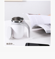 Tasse à mélanger automatique rechargeable portable en acier inoxydable avec agitateur magnétique électrique pour café – Outil de préparation de boissons à domicile