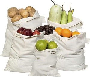 Commercio all'ingrosso della fabbrica borse di cotone con coulisse grandi riutilizzabili prodotti sacchetti di tela bustina di <span class=keywords><strong>tessuto</strong></span> per il pane di conservazione degli alimenti - Product Image 1