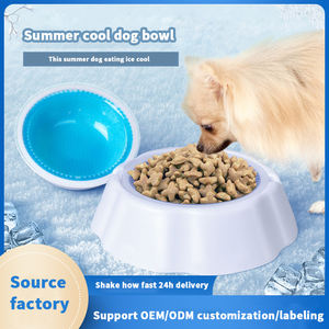 Gel pendingin makanan hewan peliharaan mewah grosir mangkuk pendinginan makanan hewan peliharaan mangkuk air anjing antitumpah mangkuk pendingin cepat kucing - Product Image 2