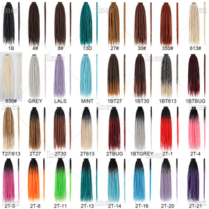 Dreadlocks faits à la main, doux, blonds, synthétiques, extensions de cheveux au <span class=keywords><strong>crochet</strong></span> pour femmes - Product Image 5