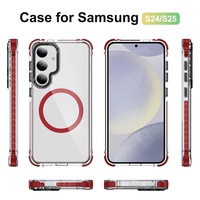 Pour Samsung Galaxy S25 Ultra étui de Protection étui de téléphone magnétique transparent pour Samsung S25 Ultra S24 Plus S23 FE