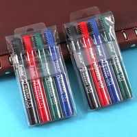 Ensemble de stylos marqueurs permanents Foska noir bleu vert rouge de haute qualité non toxiques pour le bureau et l'école
