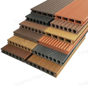 Langlebige natürliche Holzmaserung Oberfläche Neues Material Vierkant loch Hohl Wpc Decking Outdoor Composite Decking