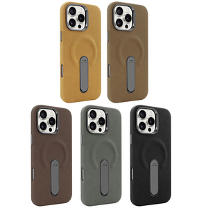 Vietao Brown đối với Alcantara PU Leather trường hợp điện thoại cho <span class=keywords><strong>iPhone</strong></span> 16 15 Pro Max Magnetic <span class=keywords><strong>Top</strong></span> chân đế chủ chống sốc điện thoại trường hợp - Product Image 6