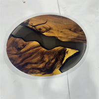Table de salle à manger en résine époxy, finition soyeuse, en stock, prix préférentiel, table ronde en résine, table basse