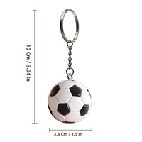 Llavero de Balón de Fútbol 3D Personalizado, Anillo para Llaves de Fútbol, Regalo para Fanáticos del Deporte, Recuerdo Promocional, Proveedor Mayorista