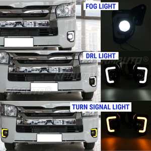 Par de Luces LED DRL para Automóvil, Luces de Circulación Diurna, Faros Antiniebla con Bombillas H11 6000K~6700K para Toyota Hiace 2014-2018 2015 2016 - Product Image 3
