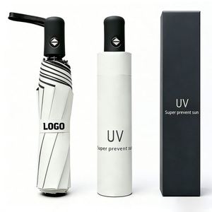 Wholesale Promo Business Gift 3 Folding Sun Rain Water-<b>Repellent</b> Custom Logo 3-Folding <b>Umbrella</b> With Uv Protection - Product Image 1