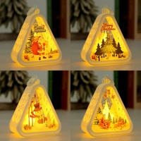 Décorations de Noël suspendues, ornements vintage à LED lumineux, veilleuses de bureau, accessoires de décoration de fête, cadeau de Noël