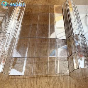 Tuile trapézoïdale de <span class=keywords><strong>plaque</strong></span> <span class=keywords><strong>ondulée</strong></span> en <span class=keywords><strong>polycarbonate</strong></span> personnalisé haute transparence pour feuilles de soleil de toit d'usine feuilles en relief PC - Product Image 1