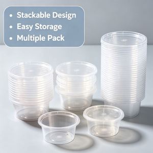Vasos Desechables de PP para Salsas de 2-8 oz, Contenedores de Plástico con Tapa para Porciones, para Uso en Tiendas de Alimentos - Product Image 4
