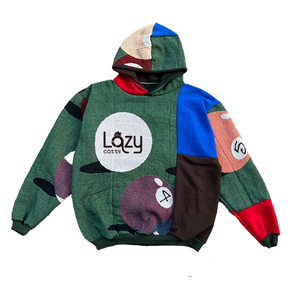 Bajo MOQ Diseño personalizado rápido Equipo de rugby Patchwork Hombres Pullover EE. UU. Sudadera con capucha de gran tamaño Suéter de tapiz - Product Image 1
