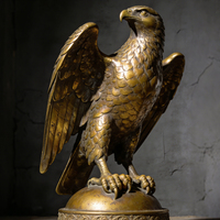 Statue d'Aigle, de Faucon ou de Hibou en Bronze et Laiton sur Mesure, Grande Taille, Artisanale, Sculpture Animale Personnalisée à Vendre