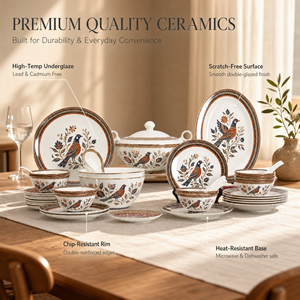 Juegos de <span class=keywords><strong>vajilla</strong></span> de lujo de estilo nórdico e inglés, <span class=keywords><strong>vajilla</strong></span> de cerámica blanca con borde dorado, juego de cena de porcelana china - Product Image 2