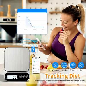 Báscula de Cocina Inteligente Popular de Alta Precisión (0.1g/Max. 5000g), de Plástico, con Batería, Modo Leche/Agua Automático, 1 Año de Garantía - Product Image 2