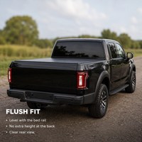 Couverture de benne de pick-up, couverture rigide enroulable, lattes en aluminium imperméables, loquet arrière, ajustement personnalisé