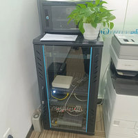 Rak Server Data Center 22U 19 Inch yang Diperkuat dan Ditebalkan, Kabinet Jaringan Berdiri di Lantai, Kedalaman 600mm, Warna Hitam, Perlindungan IP20, Tersedia dalam Stok