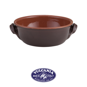 Vulcania Braising <b>Pan</b> Two Handles Brown Bicolor Terracotta 18 x 6.4 h cm Catering Equipment Restaurant Supplies Wholesale - Product Image 4