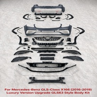 Kit de carrosserie avant et arrière style 63 pour Mercedes Benz GLS Classe X166 2016-2019, kit de conversion, vente en gros