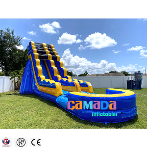 Juego de Fiesta infantil personalizado de fábrica, gran oferta, toboganes de agua inflables para patio trasero, castillo hinchable, gorila de salto con piscina - Product Image 3