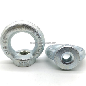 Haute qualité M6 M8 <span class=keywords><strong>M10</strong></span> M12 écrou de boulon en acier au carbone forgé en forme d'anneau rond écrous à œil DIN 582 écrou à œil de levage galvanisé - Product Image 2