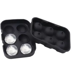 RTS Eco-Friendly 4 Pack Food Grade PC Ice Cube Trays LFGB Certified Easy Release 14-Ice for Water Bottle and Ice Maker