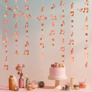 DAMAI Guirnaldas Decorativas con Notas Musicales Multicolores, para Fiestas de Cumpleaños, Bodas y Eventos Musicales - Product Image 3