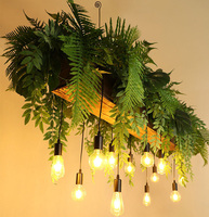 Décoration de lustre en fleurs artificielles et plantes vertes pour plafond, ameublement doux dans les restaurants, bars, magasins