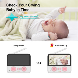 Babyphone 720P avec écran de 4,5 pouces, vision nocturne, Wi-Fi, appareil de surveillance pour bébé - Product Image 4