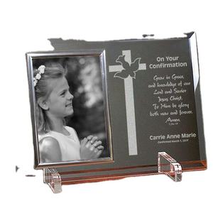 Láser grabado de vidrio comunión marco para regalo religioso - Product Image 1