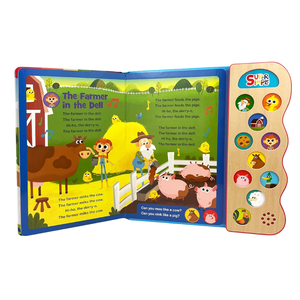 Tableau sonore interactif pour l'apprentissage précoce, thème ferme, avec boutons à presser, contenant des comptes-rendus et des chansons classiques sur les animaux de la ferme, éducatif et robuste - Product Image 2