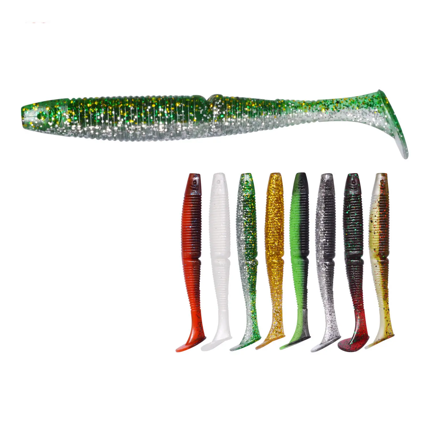 Plastic soft fishing worm 12cm 11g 3pcs Soft Fish Lure with paddle tail silicon fishing bait bass lure shad lures
