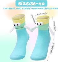 Chaussettes amusantes à motif de dessin animé avec aimants, design personnalisé, cadeaux originaux pour hommes et femmes