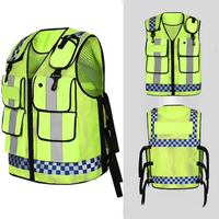 Gilet da Architetto Personalizzabile Multifunzione, Abbigliamento di Sicurezza Riflettente, Alta Visibilità Fluorescente, Chiusura con Cerniera, Abbigliamento da Lavoro