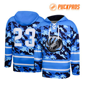 Hoodie Hoki Custom Made Layanan OEM dengan Pola Transfer Panas Desain Tim Kamuflase Unisex Tahan Angin Ramah Lingkungan Polos - Product Image 2