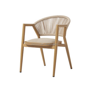 Мебель для ресторанов класса люкс: плетеный металлический стул для патио, современный обеденный стул для стола - Product Image 1