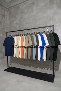 Top Rankingธรรมดาผ้าฝ้ายหนักTshirt Unisex Customพิมพ์โลโก้Mockคอเปล่าTเสื้อOversizeชายเสื้อยืดสําหรับชาย - Product Image 2