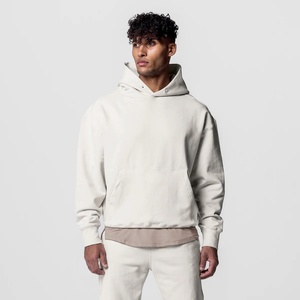 Sweat à capuche décontracté pour hommes à la mode et pantalons de survêtement motif solide Style américain sport Fitness ensemble deux pièces pour l'hiver - Product Image 3