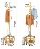 Porte-manteau et penderie sur pied en métal, pliable et mobile, pour chambre et entrée